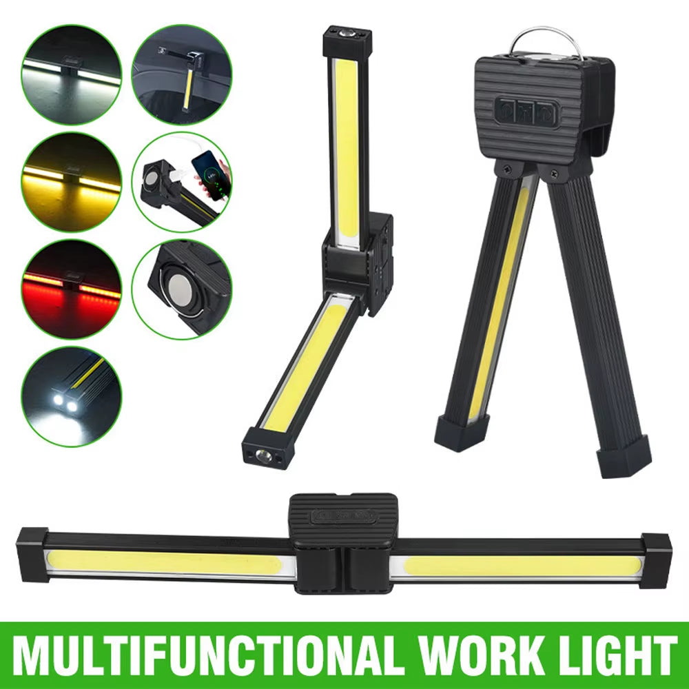 Gym Lamp for Posing,7Th Gear Dimming,Portable Magnet LED Flashlight with Hook