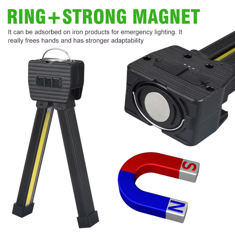 Gym Lamp for Posing,7Th Gear Dimming,Portable Magnet LED Flashlight with Hook